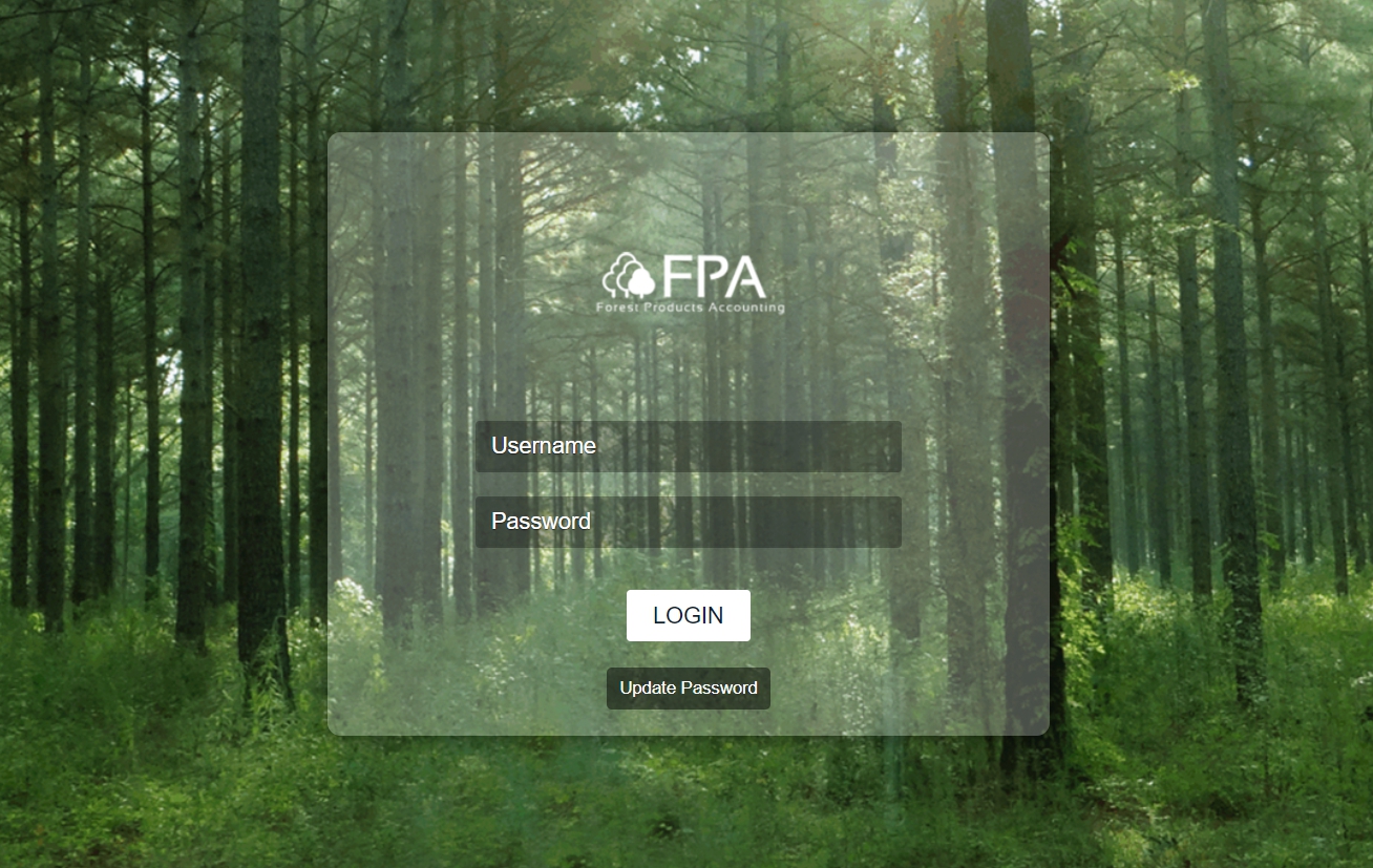 screenshot of Forest Products Accounting